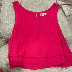 Altar'd State Pink Sleeveless Crop Tank Top